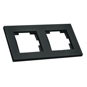 Рамка горизонтальна двомісна RITA, Mutlusan, чорний, (арт.47-04-64)