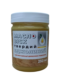 Масло-віск твердий бджолиний LISSOL для реставрації дерев'яних поверхонь