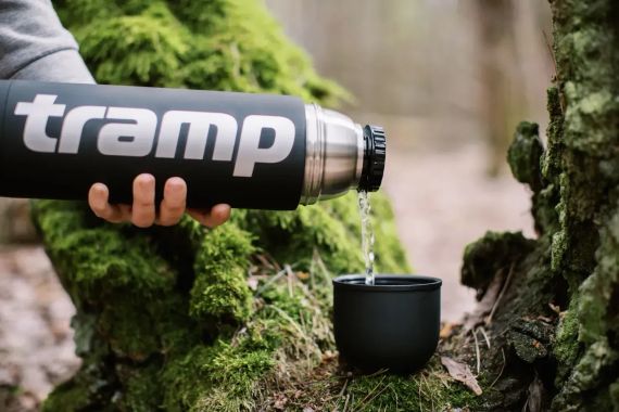 Термос для чаю та кави Tramp чорний питний термос для води Soft Touch похідний термос із неіржавкої сталі Трамп 750 мл | Зображення 3