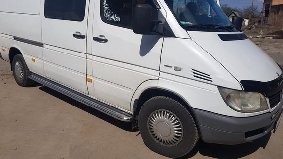 Бокові пороги Premium (2 шт., нерж.) Середня база, d60 для Volkswagen LT 1998-2024 рр | Зображення 1