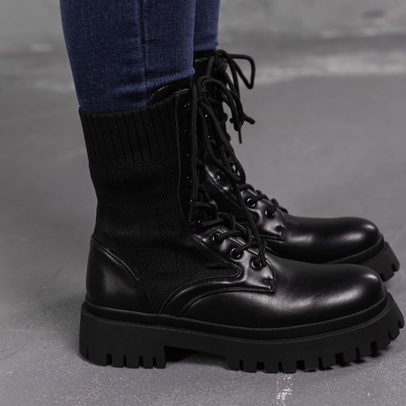 Ботинки женские Fashion Horseshoe 3368 39 размер 25 см Черный | Зображення 2