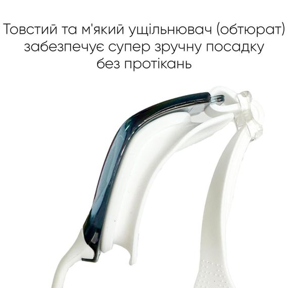 Очки для плавания Renvo Dande Уни Anti-fog Белый, Синий OSFM (2SG200-03) | Зображення 1