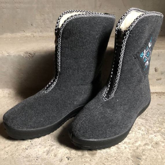 Женские сапоги. Размер 41. Меховые, высокие, утепленные, Бурки на меху, CM-744 Валенки шитые | Зображення 3