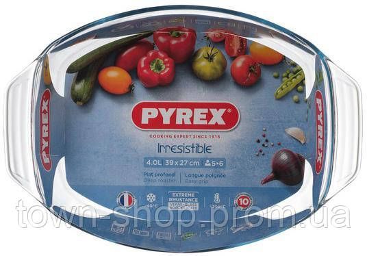 Форма для выпечки Pyrex Irresistible 30х21х7см овальная, жаропрочное стекло UK-410B000 | Зображення 4