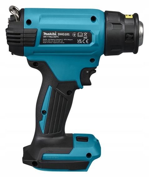Фен технічний акумуляторний Makita DHG181ZK (150-550 °C, 120-200 л/хв, LXT, без акумуляторів та зарядного пристрою) | Зображення 2