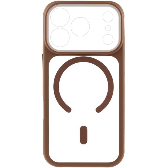 Чохол TPU+PC GETMAN Moon Clear with MagSafe для Apple iPhone 17 Pro Max (6.9") Brown | Зображення 1