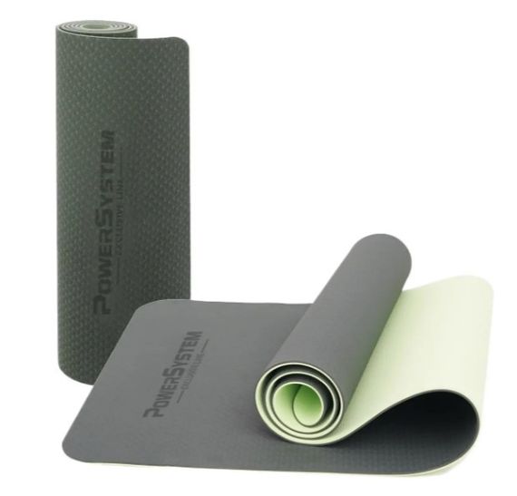 Килимок для йоги та фітнесу Power System PS-4060 TPE Yoga Mat Premium Green (183х61х0.6) (4060GN-0) | Зображення 5