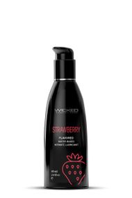 Лубрикант їстівний Wicked Strawberry Flavored зі смаком полуниці, 60 мл Sex Aura
