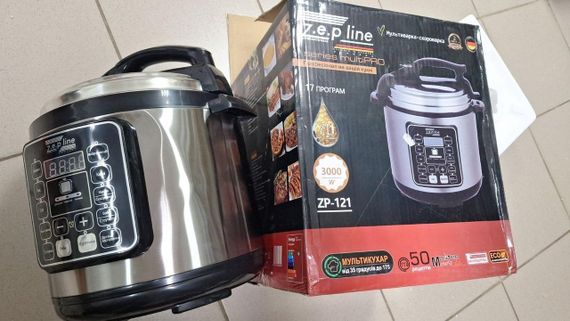 ОЧЕНКА! Мультиварка — скороварка Zepline ZP-121 3000W 17 програм об'єм 7 л (Вм'ятина на корпусі 3017) | Зображення 1