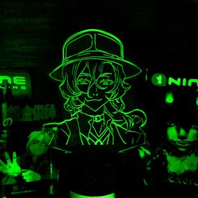 Акриловий світильник-нічник Чуя Накахара 2 зелений tty-n001907