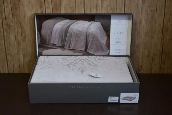 Махровое покрывало Pupilla 220 х 240 см Violet Pudra | Зображення 1