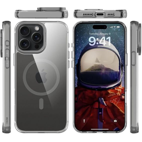 Чохол TPU Space Case Apex with MagSafe для Apple iPhone 13 Pro Max / 14 Pro Max (6.7") Grey | Зображення 1