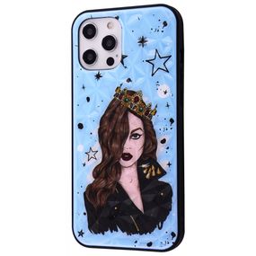 Чехол для Apple Iphone 12 Pro Max королева. Цвет: голубой DB-95
