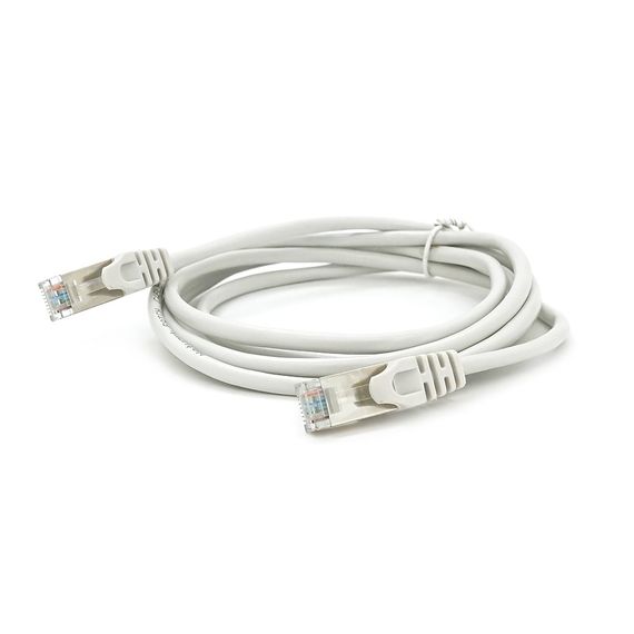 Патч-корд литий MERLION, FTP, RJ45, Cat.5e, 2m, сірий, CCA, Q200