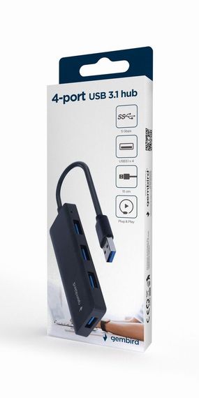 Хаб Gembird UHB-U3P4-03 на 4 порти USB 3.1 | Зображення 2