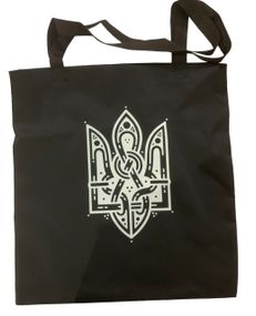 Экосумка шоппер 4Profi "Герб 3" дигональ (хлопок) черная