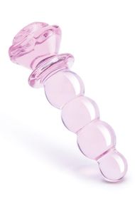 Фалоімітатор ялинка зі скла Dream Toys Glaze Glass у формі бутона троянди Sex Aura
