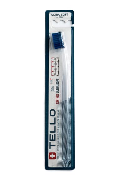 Ортодонтична зубна щітка Tello 4920 Ortho Ultra Soft, d 0.10 mm, синя