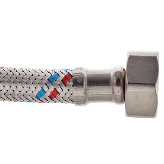 Гнучкий шланг для підключення води гайка 1/2'' - гайка 1/2'' (180 см) Zerix (ZX1557) | Зображення 2