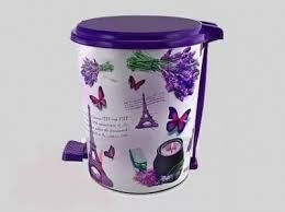 Відро для сміття 17 л пластик з малюнком Париж ELIF