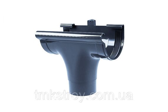 Ливнеприемник проходной водосточной системы Profil (Профиль) 130/100, Графит