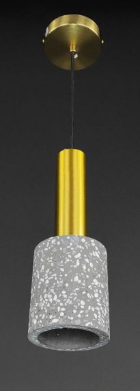 Люстра підвісна на 1 лампочку 27695 Латунь 35-180х10х10 см. | Зображення 2