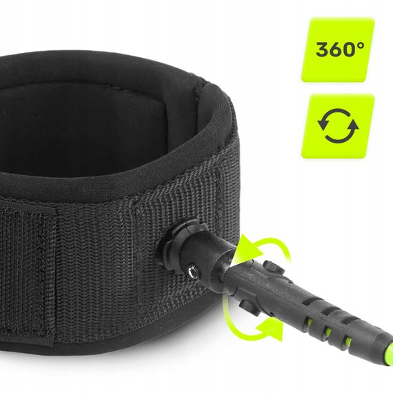 Ліш страхувальний для дошки TSUNAMI SUP-Leash Black/Green (P-5907739316479) | Зображення 1