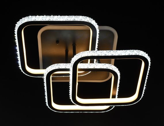 Люстра світлодіодна стельова LED світильник для квартири на стелю лед 26323 Чорний 14х41х41 см. | Зображення 1
