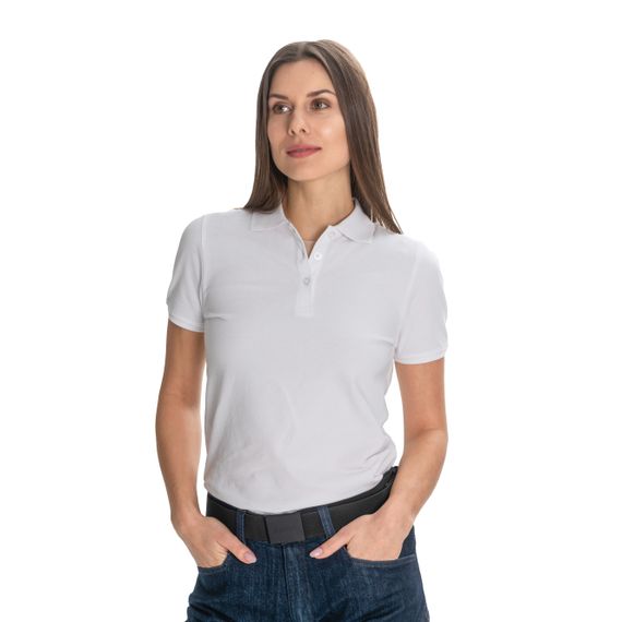 Поло жіноче JOB+, біле, розмір 3XL | Зображення 1