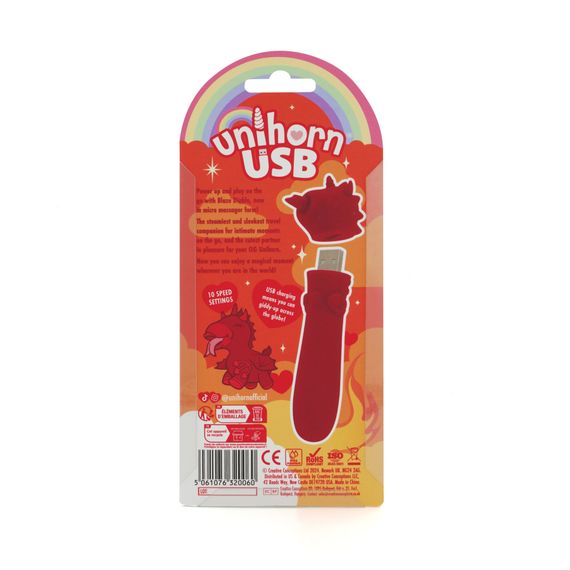 Вібратор-єдиноріжка Unihorn USB Bullet – Blaze Diablo віброкуля, USB-зарядка, 10 режимів | Зображення 4