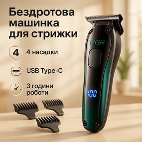 Профессиональная аккумуляторная машинка Аккумулятор, Мужской триммер для окантовки NJ-75
