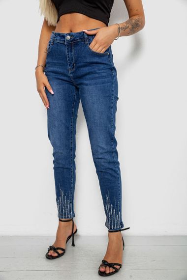 Джинси жіночі однотонні Skinny, колір синій, 244R7217 | Зображення 2
