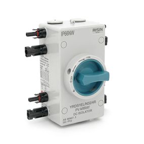 Ручной выключатель Risin,1000V,32A,2St,IP66,вход лево-право,Grey