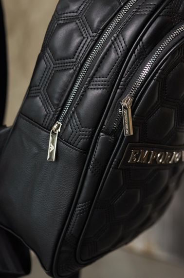 Рюкзак Emporio Armani шкіряний чорний | Зображення 4
