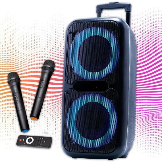 Bluetooth колонка караоке радіо ZXX-7575 80х39х33 см 300 Вт, Переносна колонка GV-150 з ручкою | Зображення 2