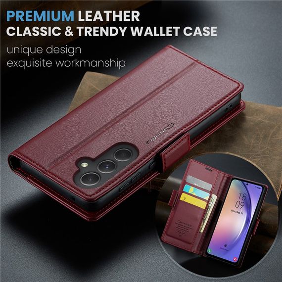 Шкіряний чохол-книжка Retro Case для Samsung Galaxy A54 колір Червоний | Зображення 8