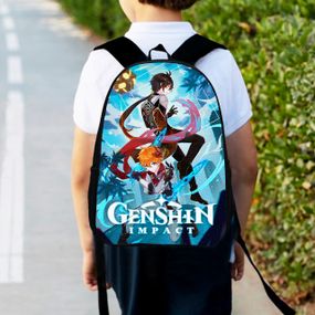 Рюкзак дитячий геншин "Genshin Impact" 34х27см, міський ранець для хлопчика з принтом (00400)