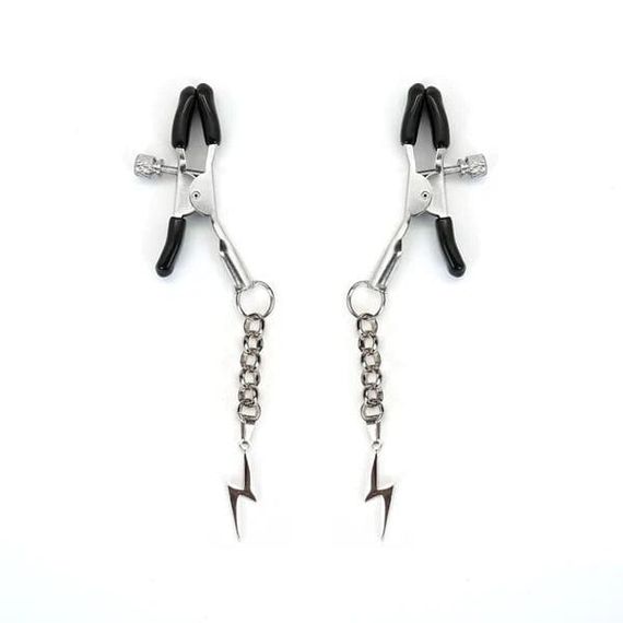 Затискачі для сосків Liebe Seele Lightning Nipple Clamps Сріблястий One Size | Зображення 1