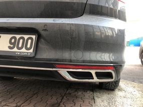 Накладки на глушитель Carmos SD/SW (2019-2024, 3 шт, нерж) для Volkswagen Passat B8