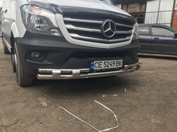 Передняя нижняя дуга Shark (нерж.) 2013-2024 для Mercedes Sprinter | Зображення 3