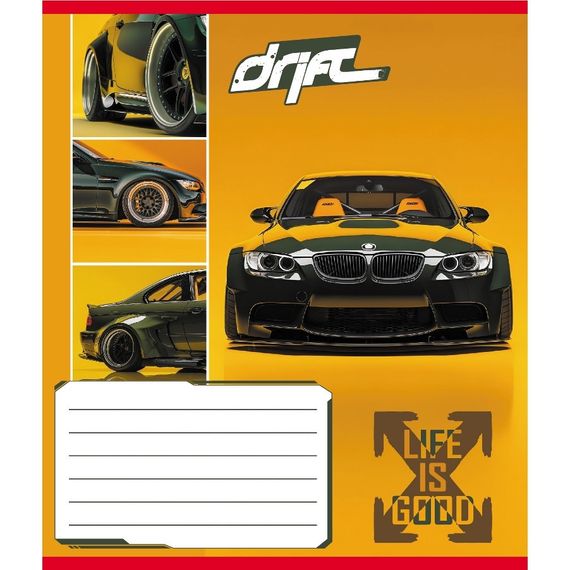 Зошит учнівський "Дріфт" 024-550368K-4 в клітинку, 24 аркуші