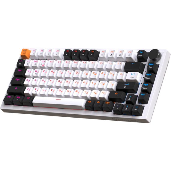 Клавіатура GamePro MK160W Hot-Swap Red Swich RGB USB UA White (MK160W) | Зображення 2