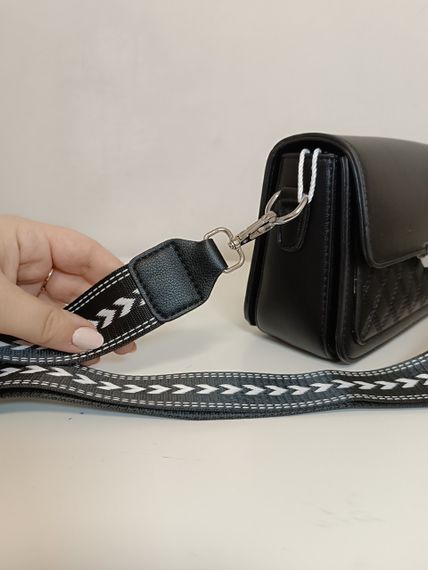 Сумка клатч женская кросс-боди через плечо Черная | Зображення 4