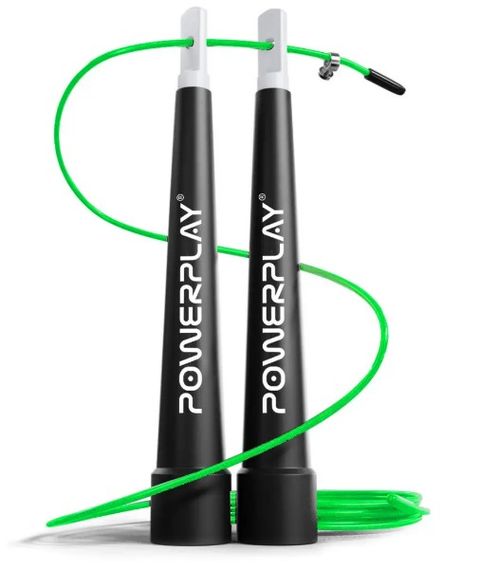 Скакалка швидкісна PowerPlay 4202 Ultra Speed Rope Зелена 2,9 м (PP_4202_Green)