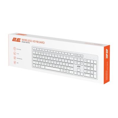 Клавиатура 2E KS260 106key Wireless UA White (2E-KS260WWH_UA) | Зображення 1