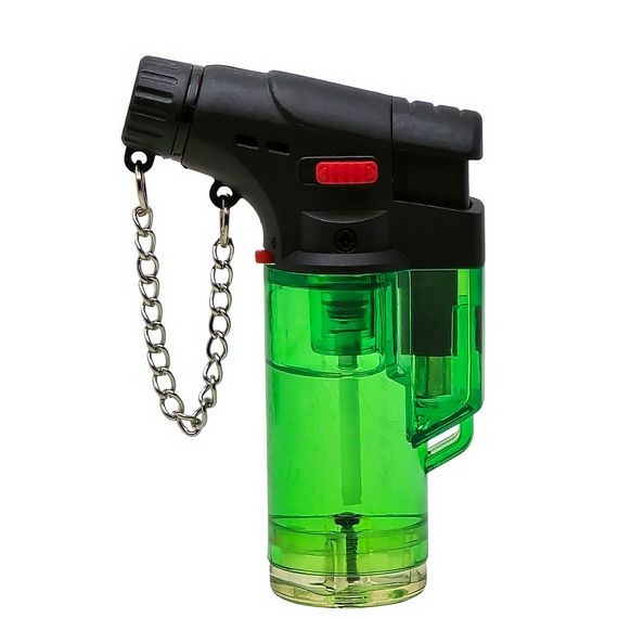 Запальничка З Турбо Полум'ям Прозора Зелена