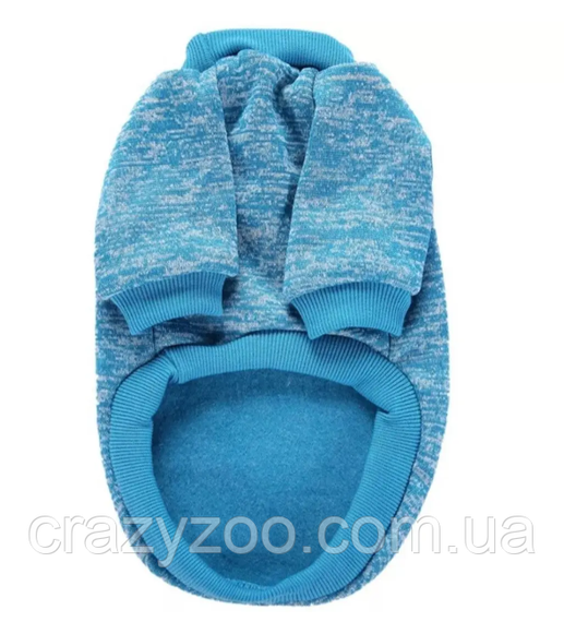 Кофта для собак и котов EcoToys Lake Blue XL рябая голубая A: 39 см B: 48 см C: 29 см 7090 | Зображення 1