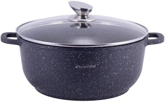 Набір 3 каструлі Kamille Landes Black 2.3л, 4.5л, 6.5л, з двома прихватками | Зображення 1