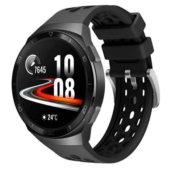 Силіконовий ремінець Primo Perfor Classiс для смарт годинника Huawei Watch GT 2e - Black | Зображення 3