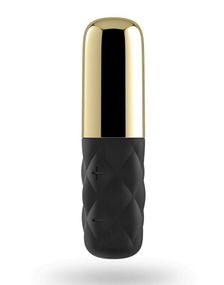 Мощный мини-вибратор Satisfyer Sparkling Darling Gold со съемным колпачком, 15 режимов работы sexstyle
